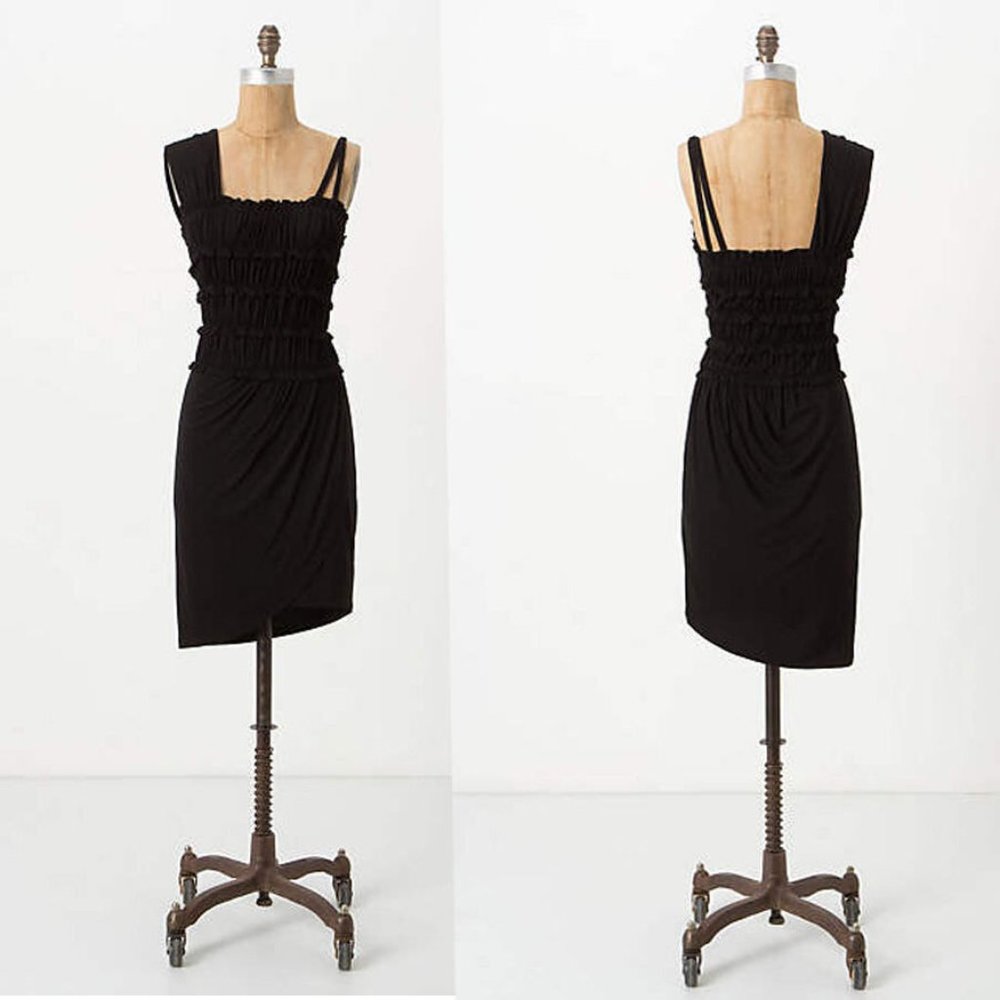 Divergent Mini Dress LeifNotes Anthropologie Sz S faux wrap